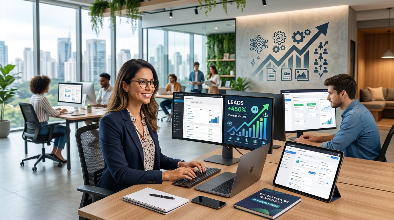 Case de Sucesso: Agência de Marketing Otimiza Produção de Conteúdo com IA, WordPress e PostedFY para Leads Exponenciais