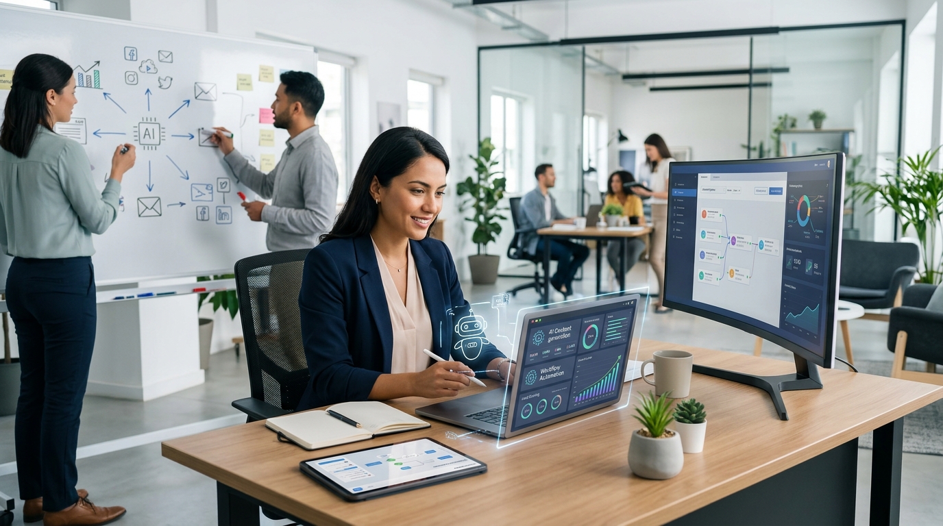 Automação e IA para Agências de Marketing Digital: Acelere a Escala de Conteúdo e a Geração Inteligente
